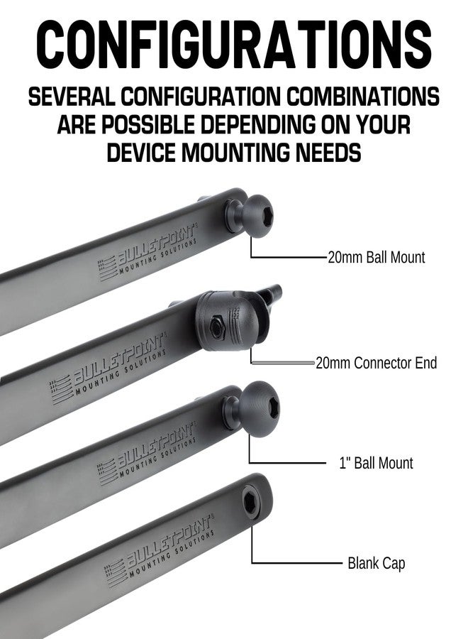 رصاصة قطع غيار قضيب الإمساك المعدني من Bulletpoint Mounting Solutions مع نقطتي تثبيت، متوافق مع سيارات جيب رانجلر JK موديلات 2011-2018 (أسود) - Image 5